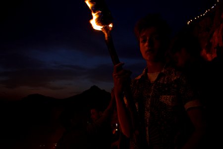 Views of the fire walk for the Newroz festival in Akre in 2018 05