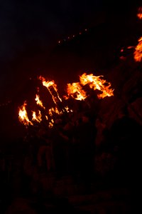 Views of the fire walk for the Newroz festival in Akre in 2018 13