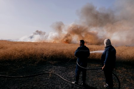 Views of the field fires in summer of 2019 that were sweeping across Sinjar (Shingal) 30