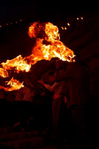 Views of the fire walk for the Newroz festival in Akre in 2018 19
