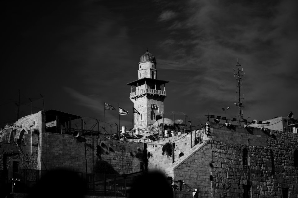 Views in October of 2019 toward the Temple Mount in the Old City of Jerusalem 44