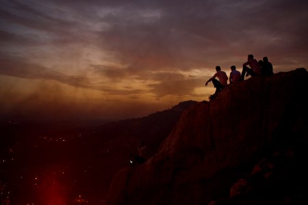 Views of the fire walk for the Newroz festival in Akre in 2018 11