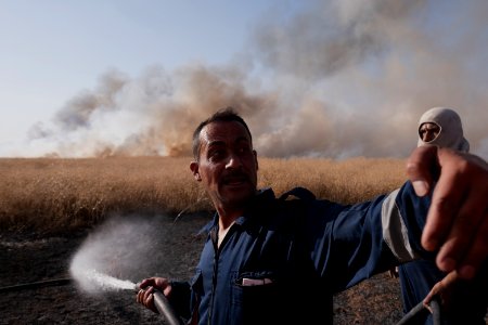 Views of the field fires in summer of 2019 that were sweeping across Sinjar (Shingal) 32