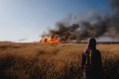 Views of the field fires in summer of 2019 that were sweeping across Sinjar (Shingal) 26