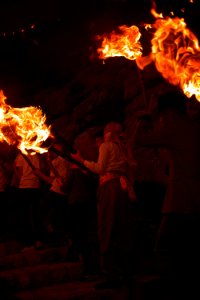Views of the fire walk for the Newroz festival in Akre in 2018 22