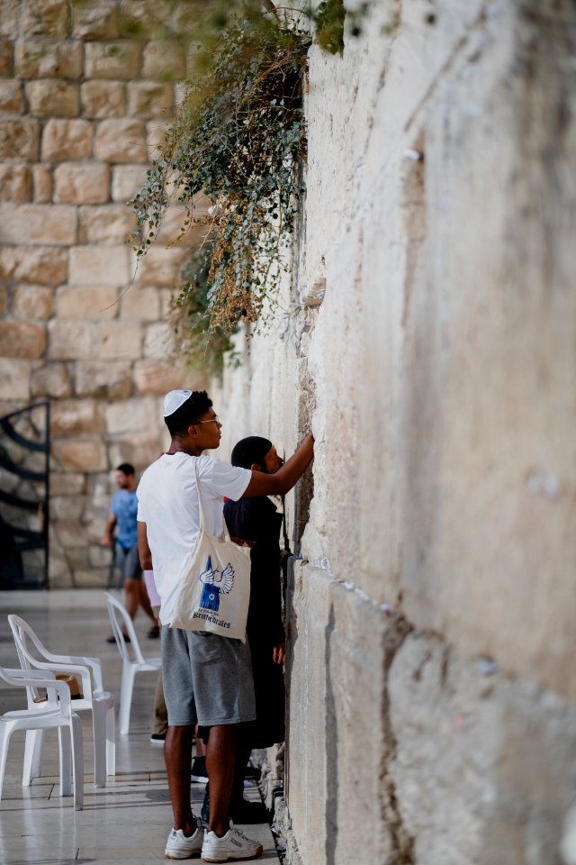 Views in October of 2019 of the Western Wall in the Old City of Jerusalem 02