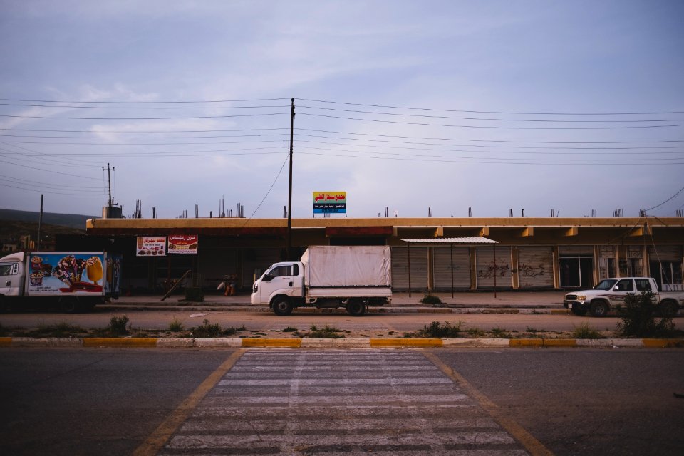 Views across the street from the recently renovated hospital in April of 2019 the city center of Shingal 06