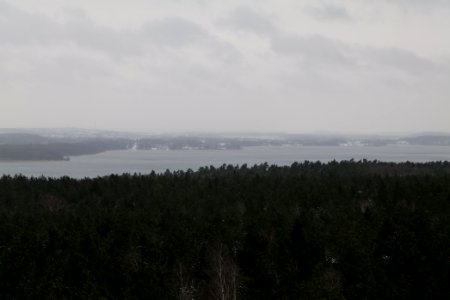 View from Wietkiekenberg observation tower with snow 2021-02-07 14