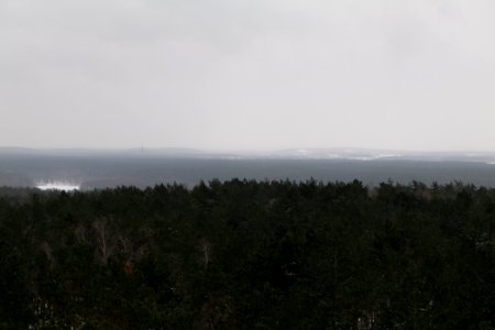 View from Wietkiekenberg observation tower with snow 2021-02-07 03