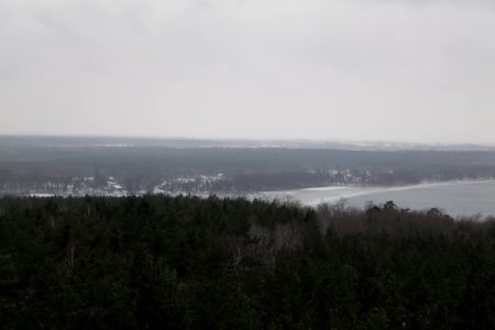 View from Wietkiekenberg observation tower with snow 2021-02-07 11