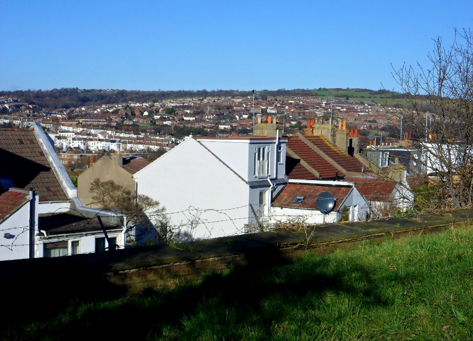 View Northwards from Covered Reservoir off Beaufort Terrace, Hanover, Brighton (January 2014)