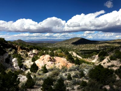 View Looking East from the Harding Pegmatite Mine near Dixon, New Mexico USA 01