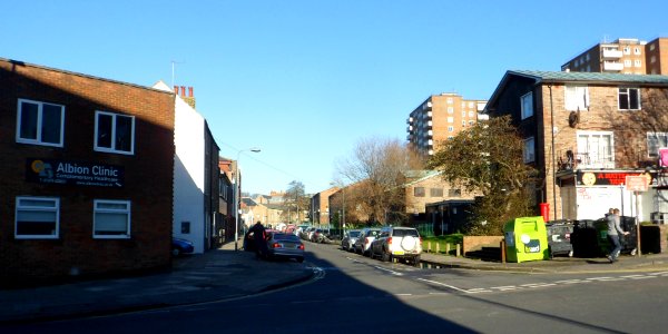 View Northwards along Albion Street, Brighton (January 2014)