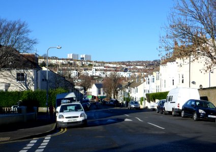 View Northwestwards down Franklin Road, Brighton (January 2014) (1)