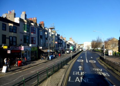 View Northwards along York Place, Brighton (January 2014)