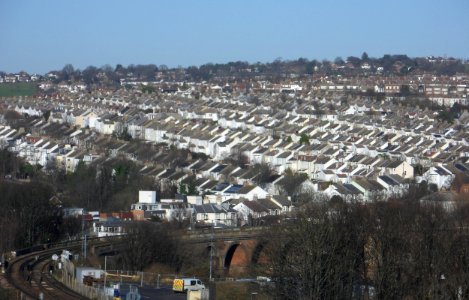 View Northeastwards from Howard Place, Brighton (December 2013)