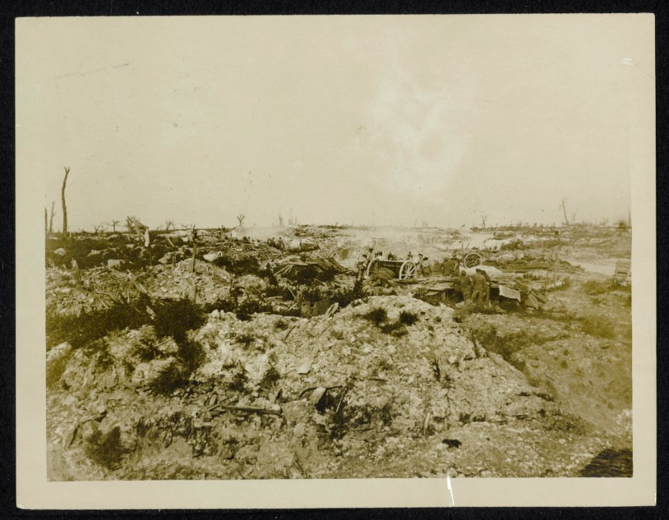View of a captured German village, Bestanddeelnr 158-1325