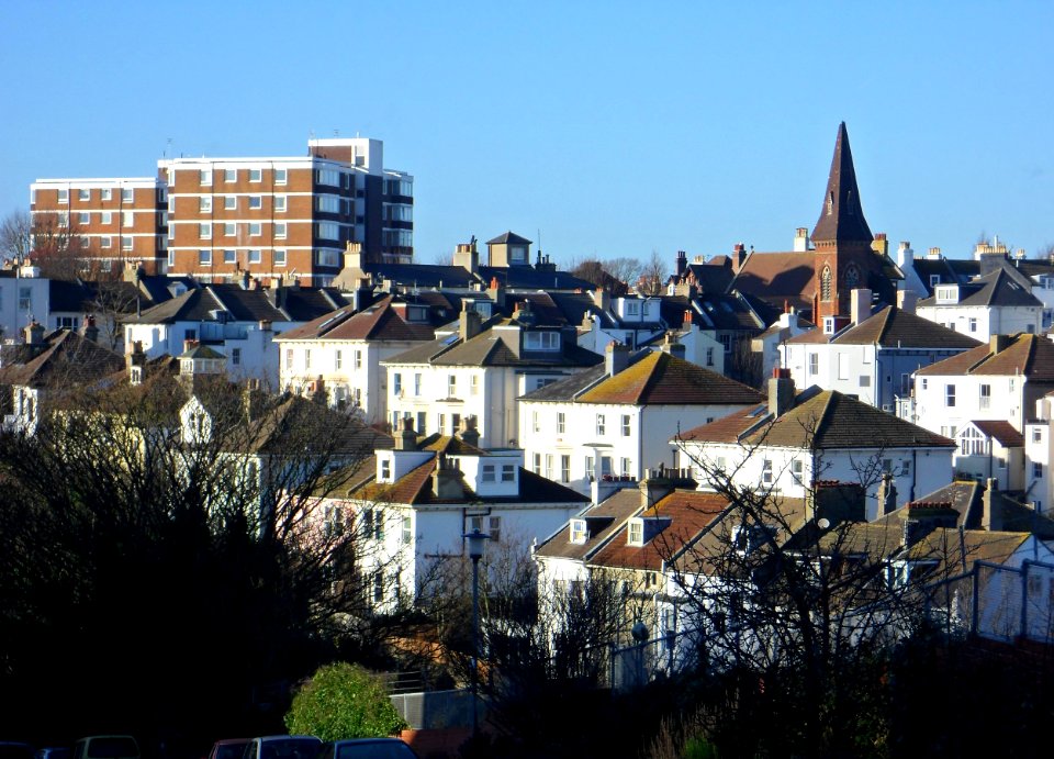 View Northwestwards from Howard Place towards Prestonville, Brighton (December 2013)