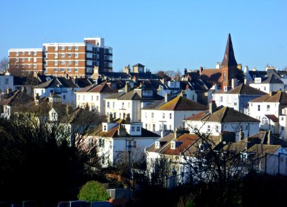 View Northwestwards from Howard Place towards Prestonville, Brighton (December 2013)