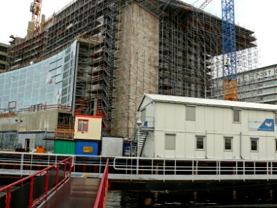 View on the construction of the new municipal Library of Amsterdam, at Oosterdokseiland, in 2006 photo