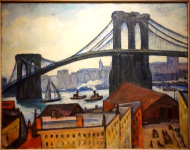 View of Brooklyn Bridge by Samuel Halpert (1884-1930), undated, oil on canvas - Brooklyn Museum - DSC09228