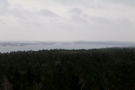 View from Wietkiekenberg observation tower with snow 2021-02-07 09