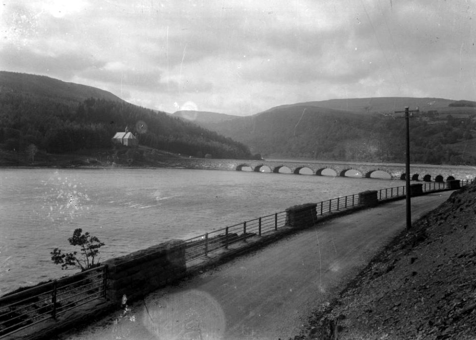 View of Garreg Ddu reservoir and church, Elan Valley (1294553)