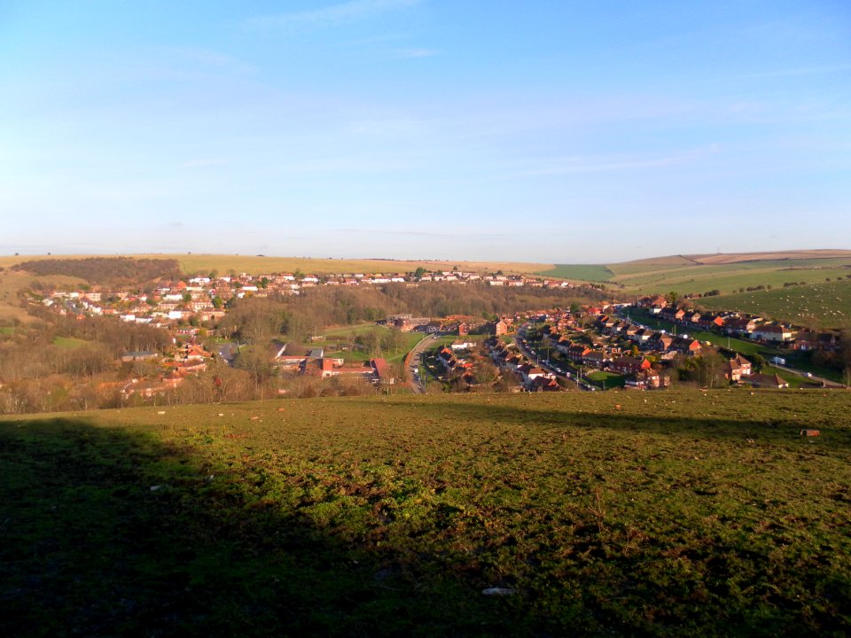 View of Bevendean from Warren Road, Brighton (December 2012) (2)