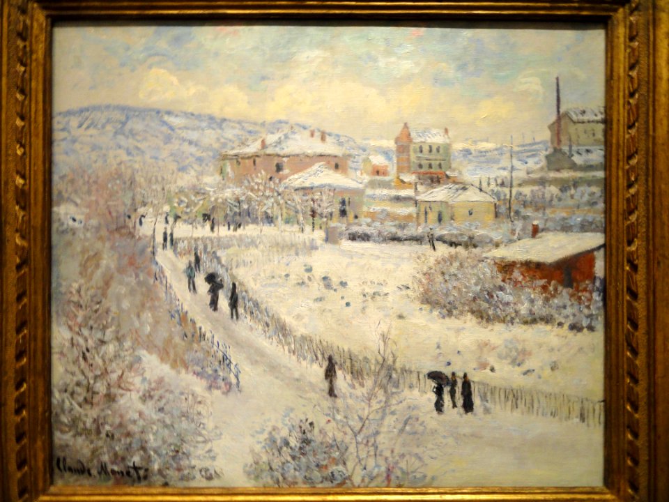 View of Argenteuil-Snow, Claude Monet, 1874-1875 - Nelson-Atkins Museum of Art - DSC08986