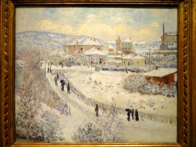 View of Argenteuil-Snow, Claude Monet, 1874-1875 - Nelson-Atkins Museum of Art - DSC08986