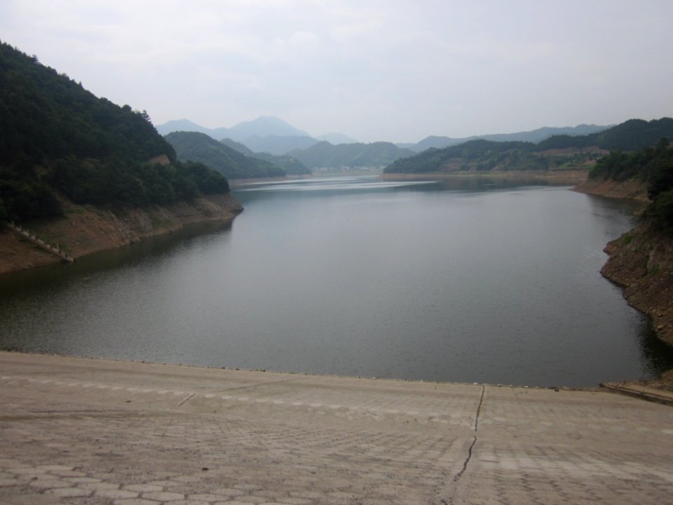 View of Hedong Reservoir from the dam, Xiangxiang, Hunan, China4