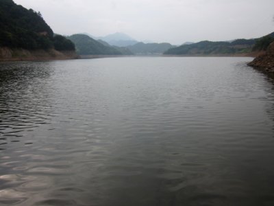 View of Hedong Reservoir from the dam, Xiangxiang, Hunan, China6