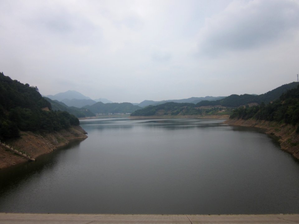 View of Hedong Reservoir from the dam, Xiangxiang, Hunan, China9