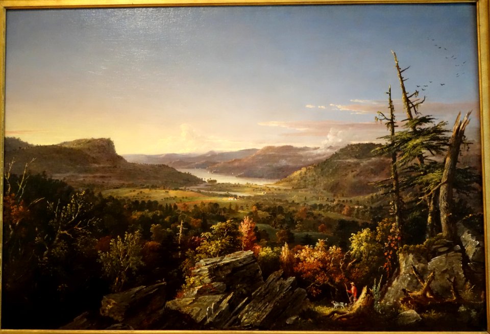 View of Greenwood Lake, New Jersey, by Jasper Francis Cropsey, 1845, oil on canvas - De Young Museum - DSC00939