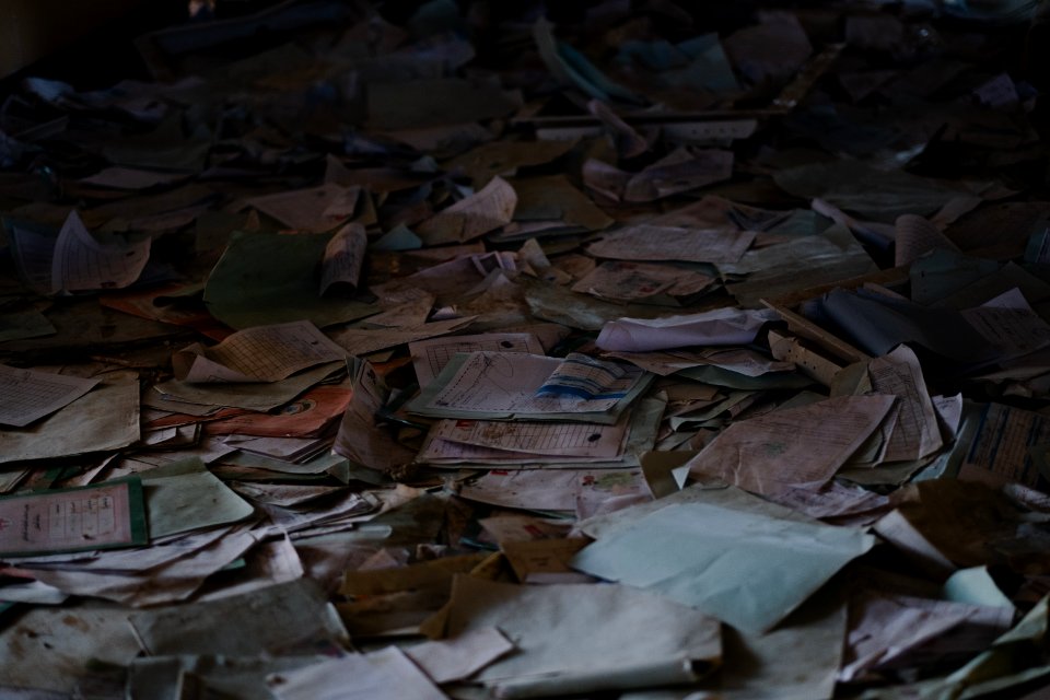Views around the ruined ID card office in Shingal in April of 2019, following war with the Islamic State 16