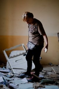 Views around the ruined ID card office in Shingal in April of 2019, following war with the Islamic State 13