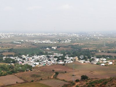 View of Kurnool City from Abhayanjaneya Swamy Idol - Jagannatha Gattu - Kurnool City 3