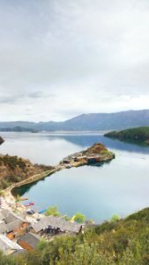 View of Lugu Lake from a nearby hill