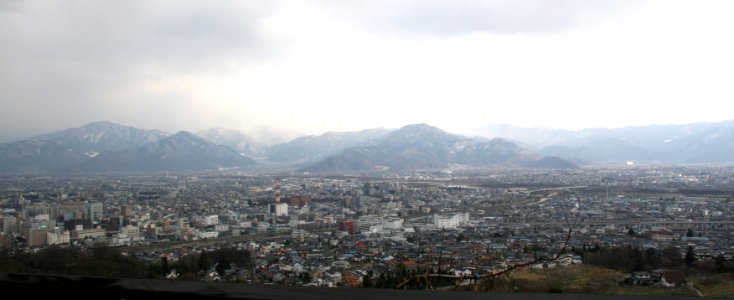 View of Nagano City from Mt. Asahiyama