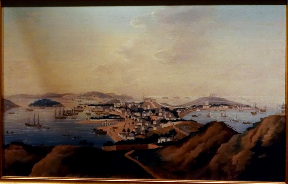 View of Macau as seen from Penha Hill, late 18th century, artist unknown - Hong Kong Museum of History - DSC00998