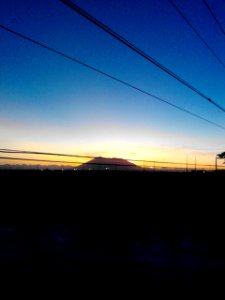 View of Mt. Arayat during sunrise in Mabalacat City, Pampanga, Philippines