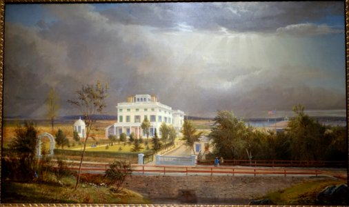 View of Captain John Brown Coyle's House, by Harrison Bird Brown, 1858-1861, oil on board - Portland Museum of Art - Portland, Maine - DSC04066