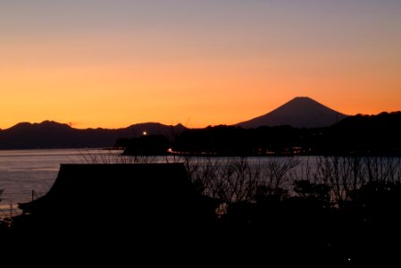 View of Mount Fuji from Komyo-ji