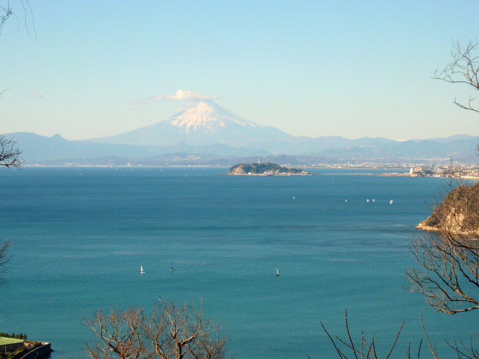View of Mount Fuji from Nagae-Sakurayama Kofun-gun