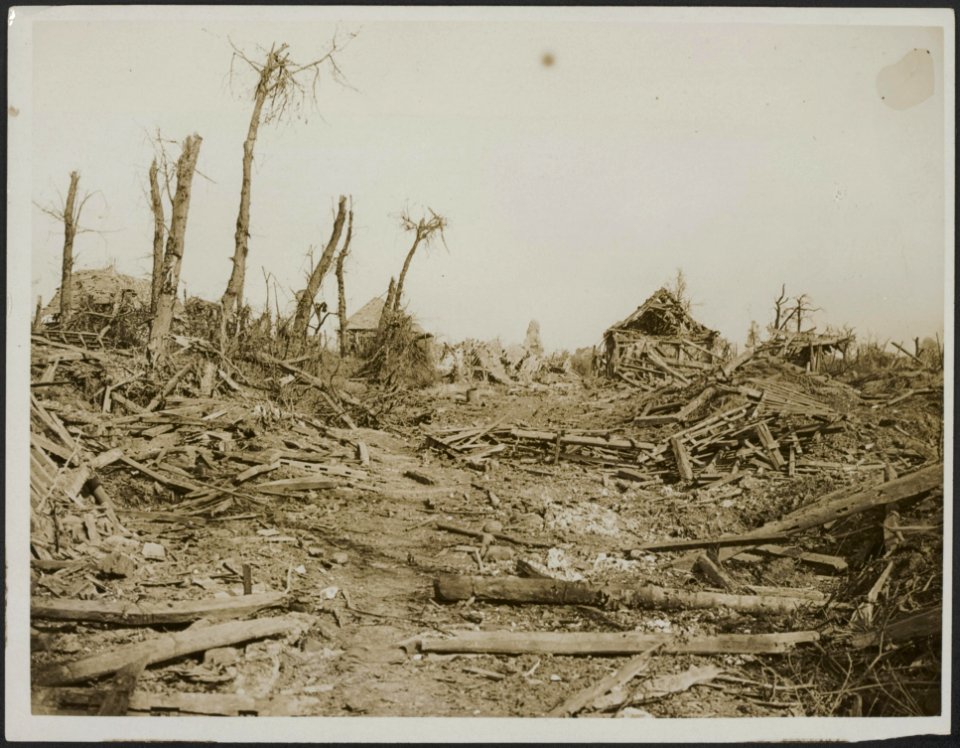 View of Morval which we captured on the 25th September 1916, Bestanddeelnr 158-2767