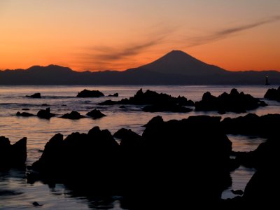 View of Mount Fuji from Arasaki