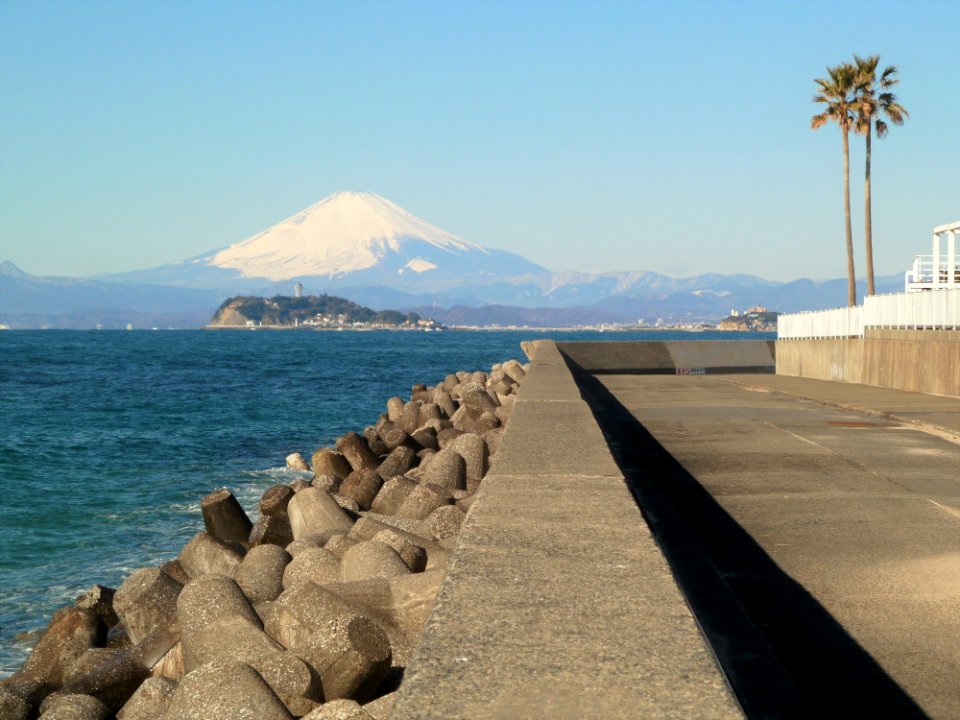 View of Mount Fuji from Zushi Marina
