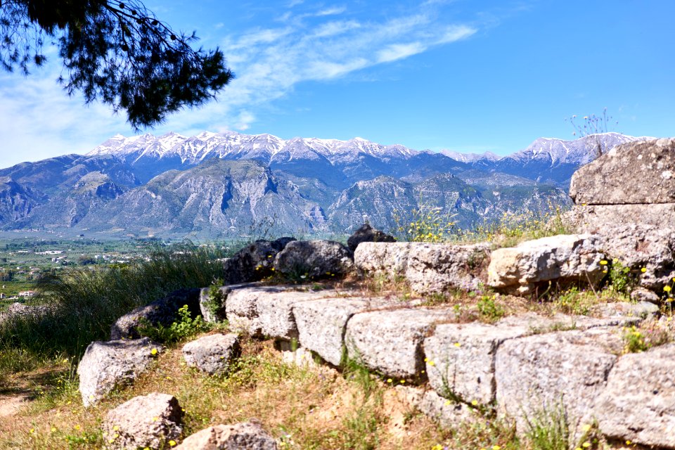 View of Mount Taygetus from the Menelaion) on 15 May 2019