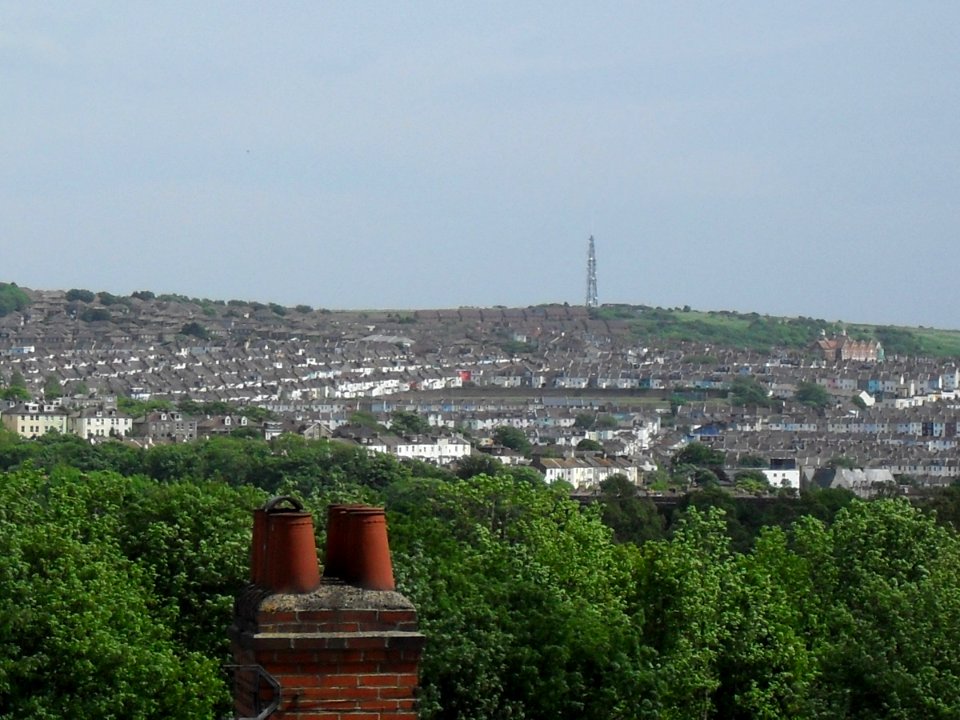 View from Hampstead Road, Preston Village, Brighton (May 2010) (Looking SE towards Hanover)