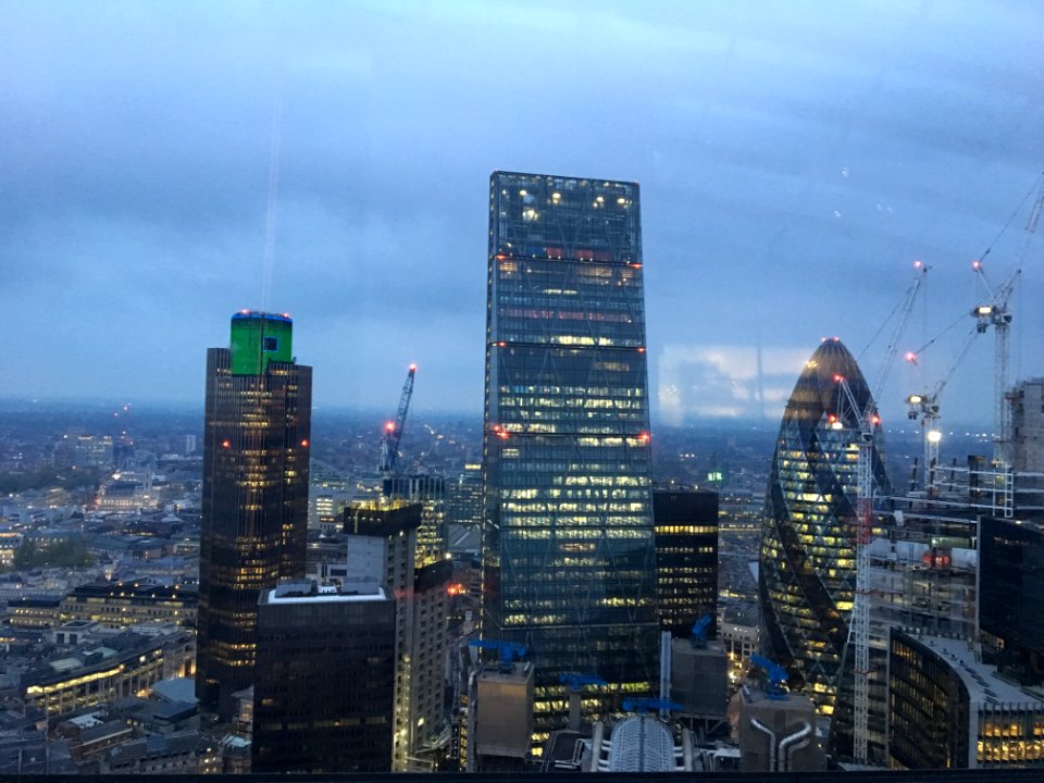 View of the City of London from Sky Garden, Walkie-Talkie